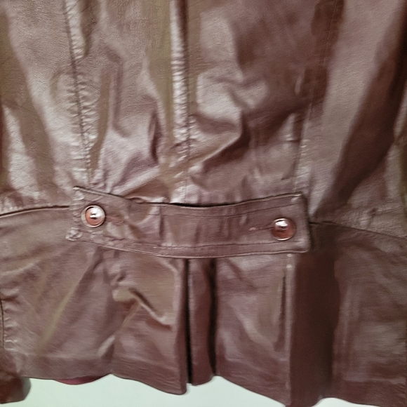 Vintage Avant Garde Leather Jacket sz 10 - Picture 3 of 11